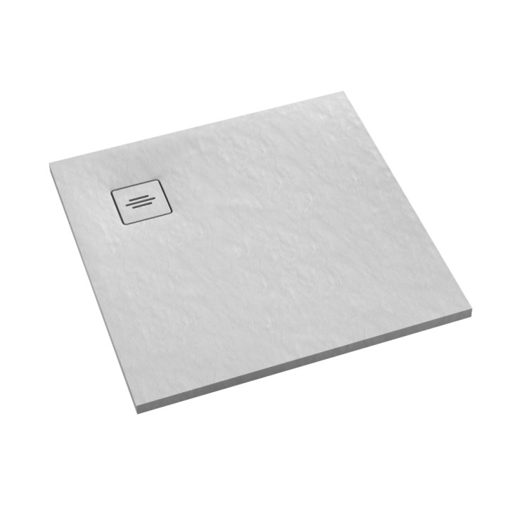 Schedline Brodzik kompozytowy Stabilsound Plus® Protos White Stone 90x90x3,5 cm, kwadratowy, Gwarancja 15 lat